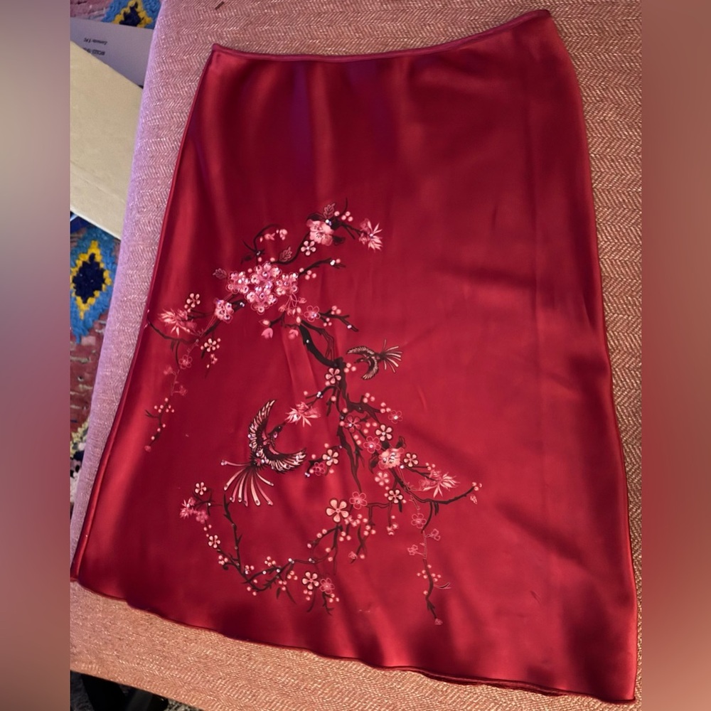 Rue 21 Y2K Bird Print Red Skirt